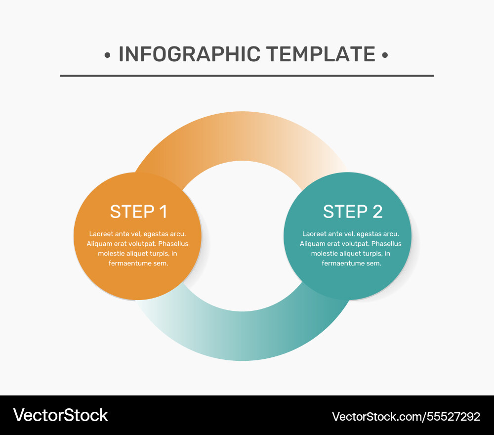 Circular infographic Design Template mit 2 Circular infographic Design Template mit 2 vektorbild