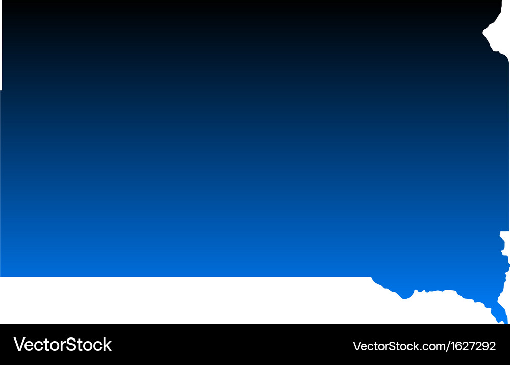 South Dakota Map Vector Image
