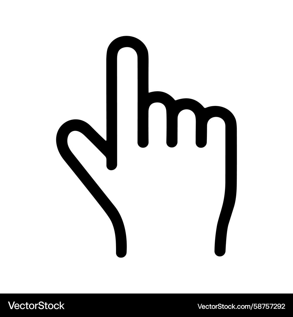 Upward Hand Cursor Vector Image