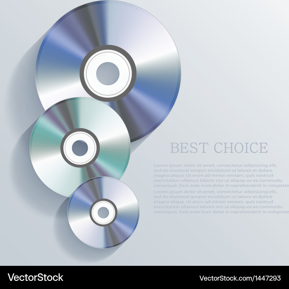 CD Data Storage Background Vector Image