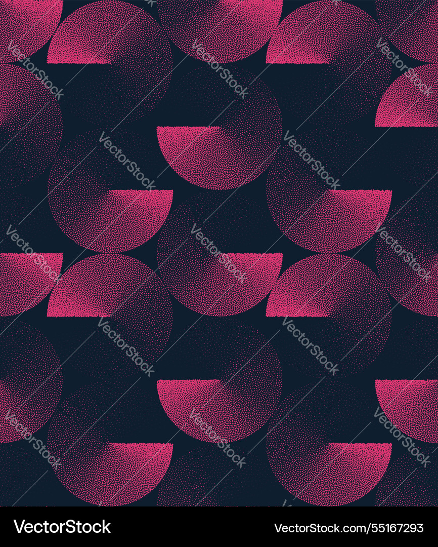 Circles original seamless pattern trend dot work Vector Image