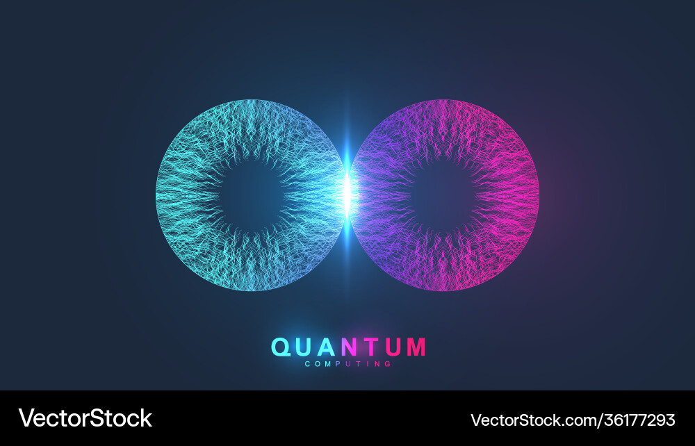Quantum computing systems physics deep Quantum computing systems physics deep vector image