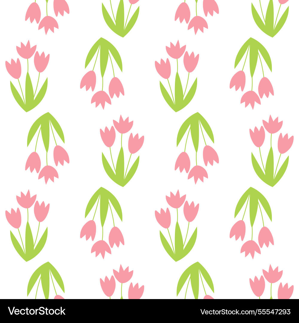 Red flowers arranged in a repeating pattern Red flowers arranged in a repeating pattern vector image