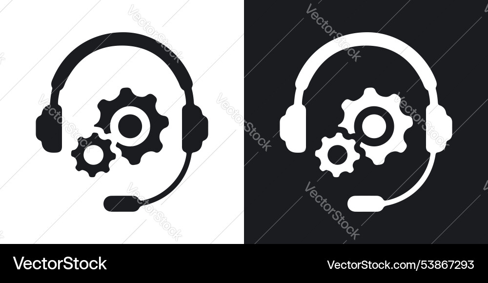 Technical support icon set Vector Image
