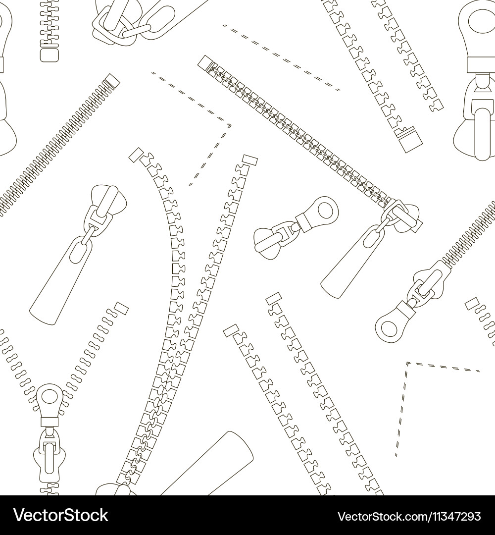 Zipper set pattern vector image