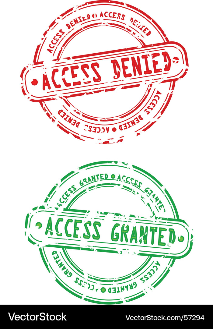 Access Granted & Denied Stamps Vector Image
