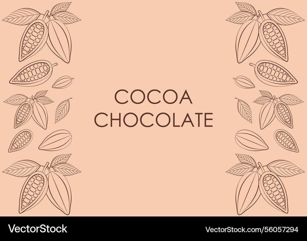 Cocoa template frame Vector Image