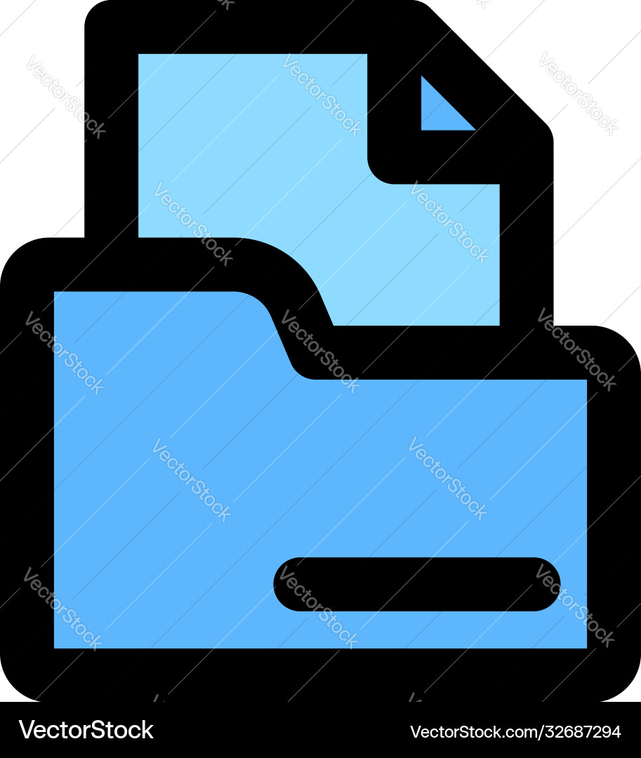 Computer file folder icon outline style Computer file folder icon outline style vector image