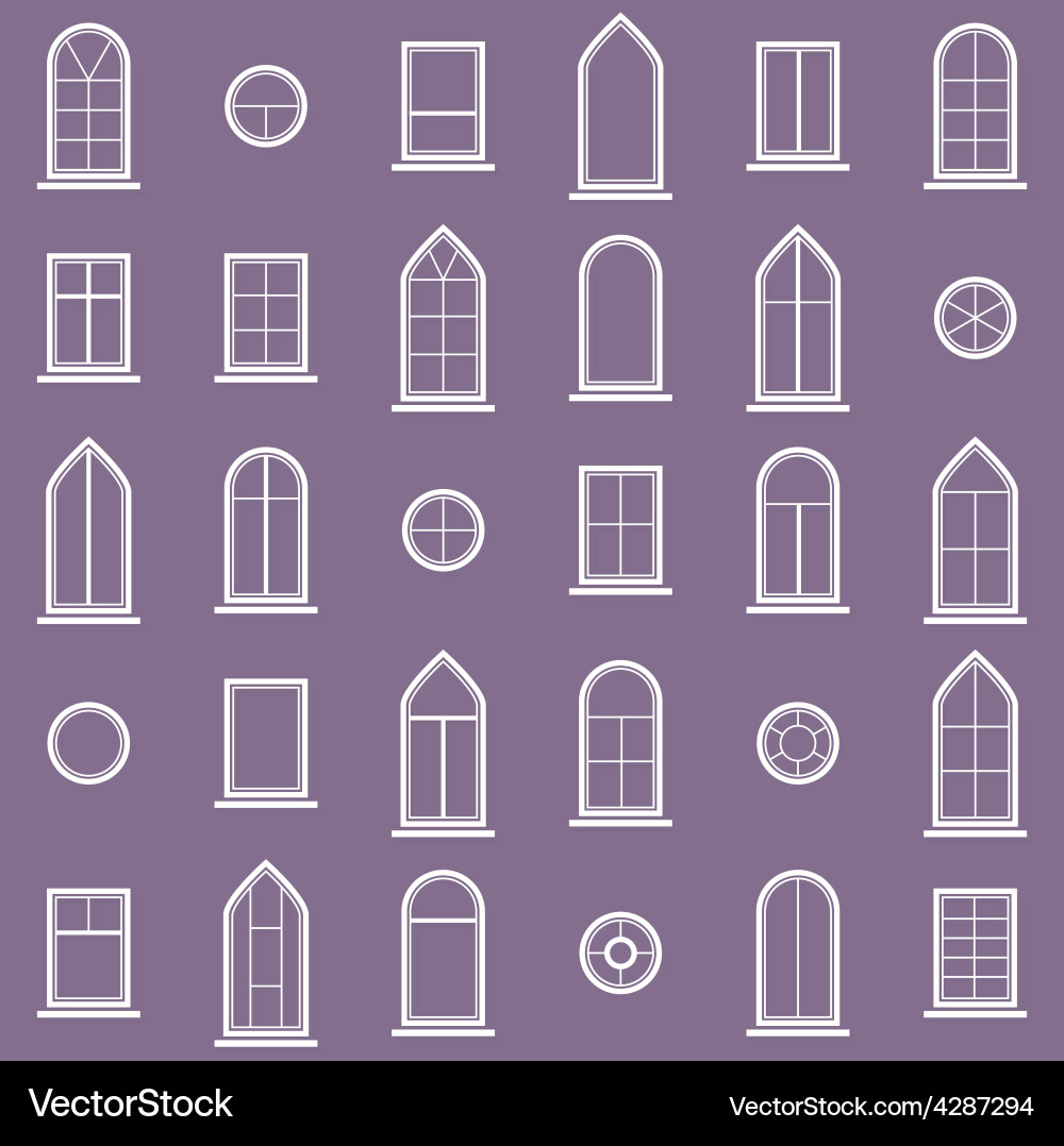 Different types of windows eps10 vector image