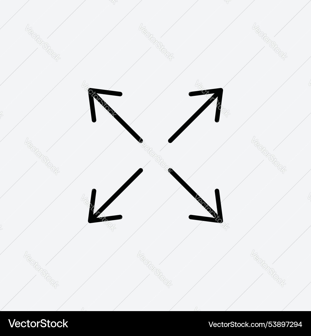 Fullscreen icon set Vector Image