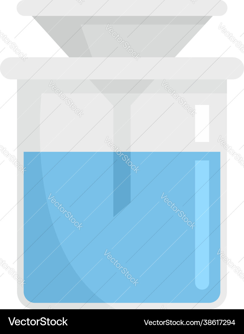 Funnel in flask icon flat isolated Funnel in flask icon flat isolated vector image