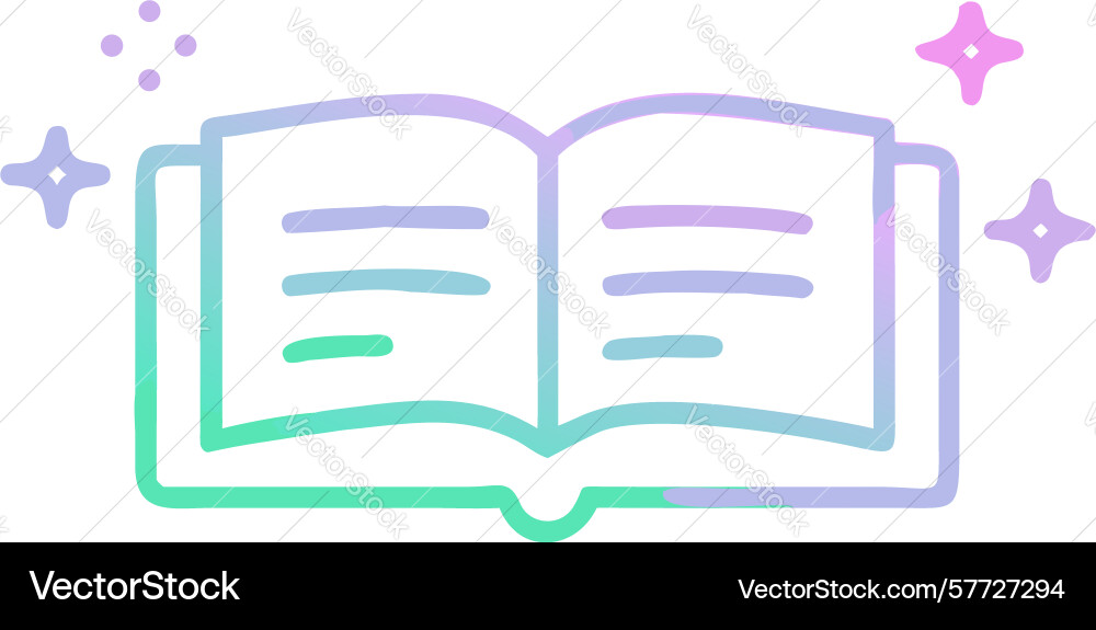 Inspiring learning book icon design generative ai Vector Image