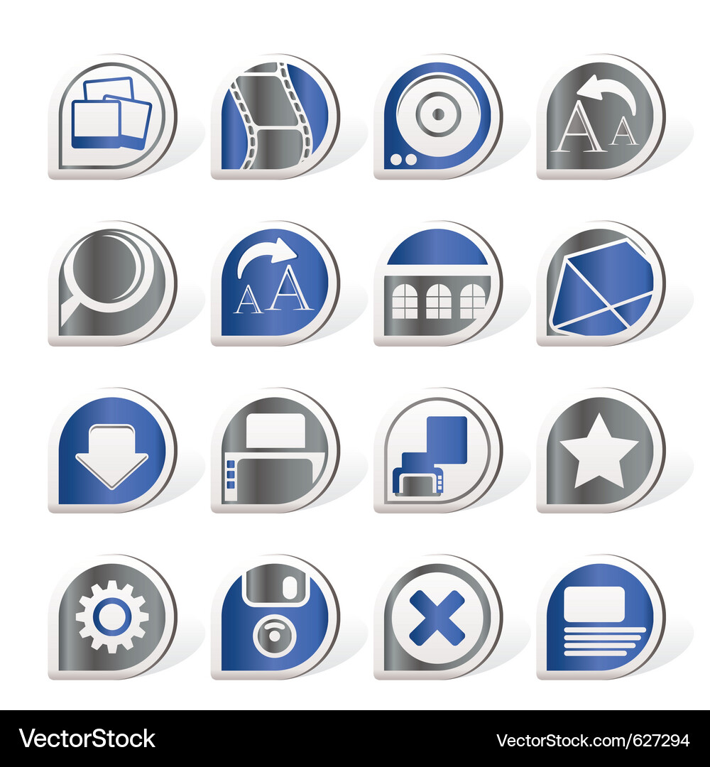 Internet and website icons Vector Image