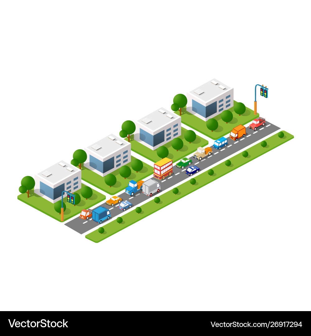 Isometric 3d module block Isometric 3d module block vector image