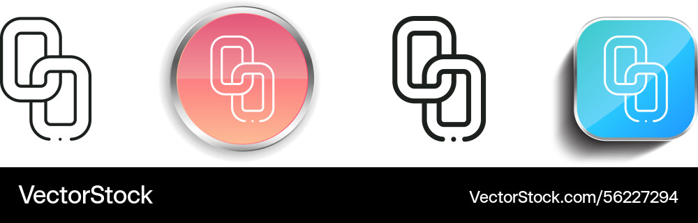 Link Symbol dünn linear regelmäßig und Knopf Stil Link Symbol dünn linear regelmäßig und Knopf Stil vektorbild