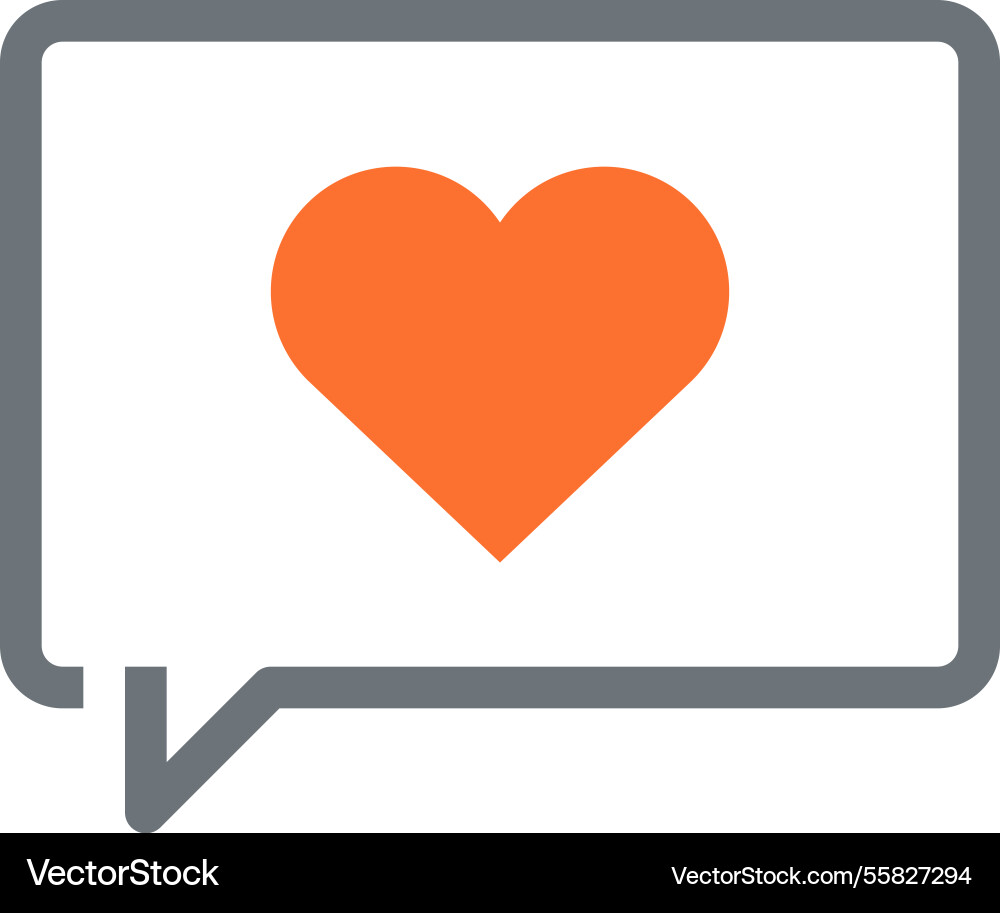 Message bubble flat line web icon concept Message bubble flat line web icon concept vector image