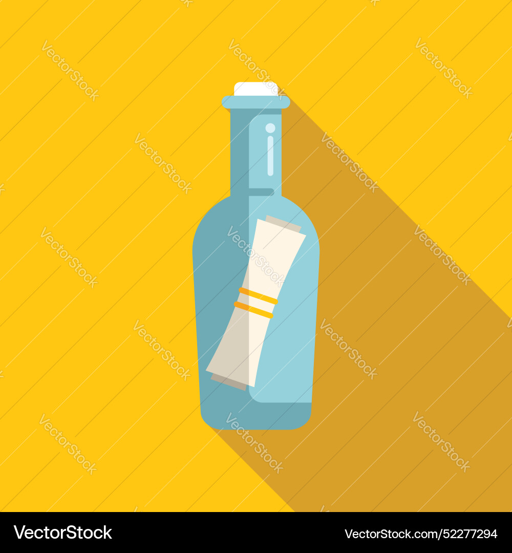 Message in a bottle floating on the ocean waves Message in a bottle floating on the ocean waves vector image