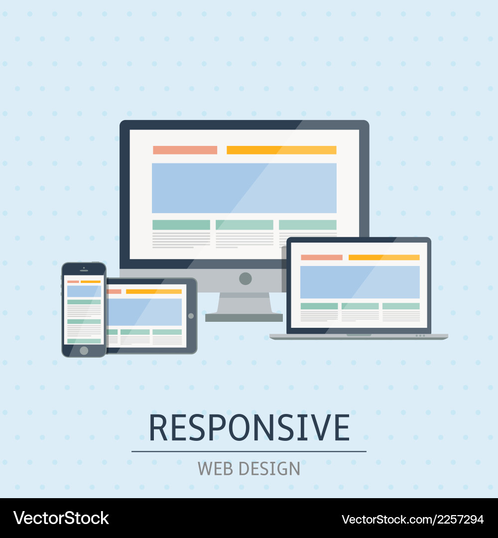 Responsive Web Layout vector image