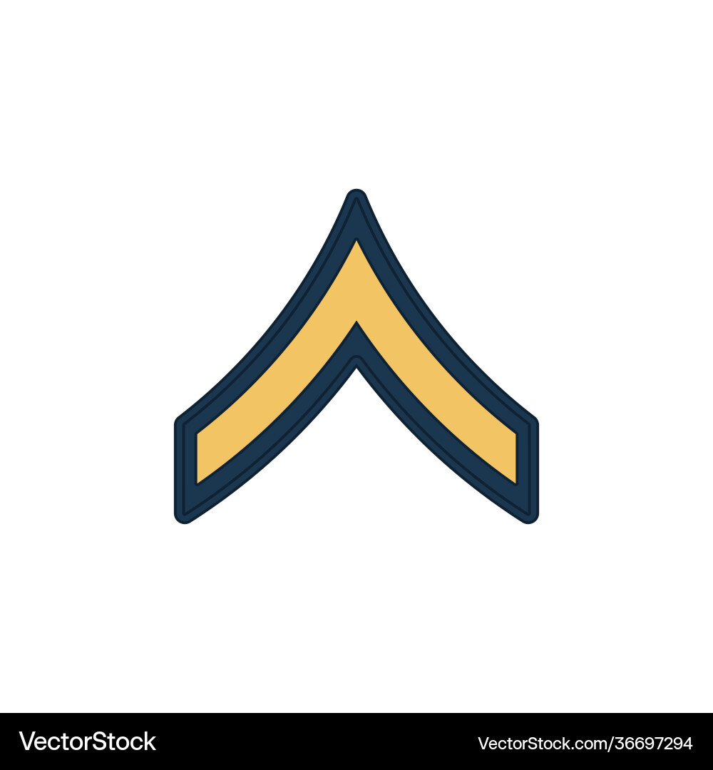 Soldier military rank insignia private pv-2 icon Soldier military rank insignia private pv-2 icon vector image