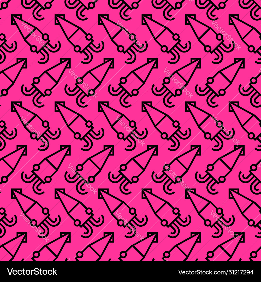 Squid pattern seamless background squids texture Vector Image
