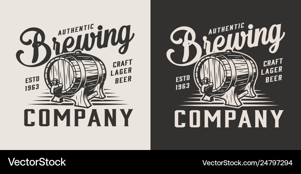 Vintage Breing Company Logo Vektorbild
