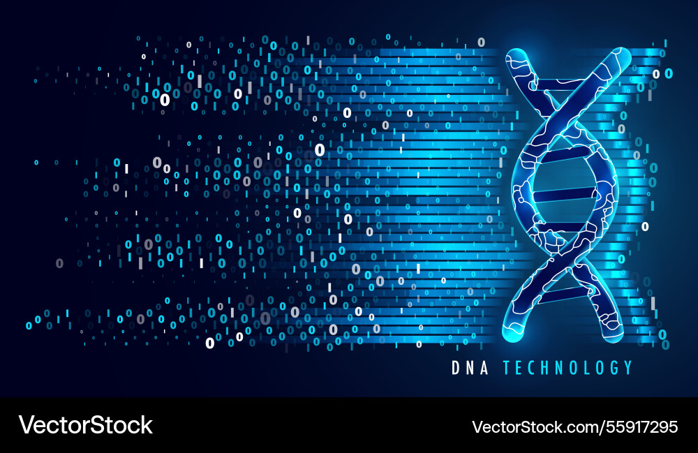 Big genomic data visualization Big genomic data visualization vector image