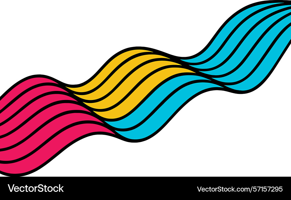 Colorful wavy lines create a dynamic visual Colorful wavy lines create a dynamic visual vector image