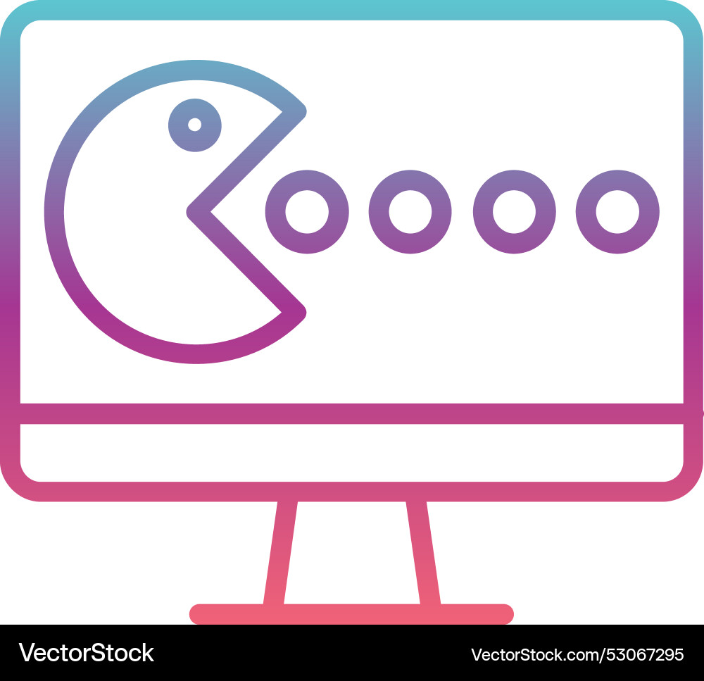 Computer game line gradient design Vector Image