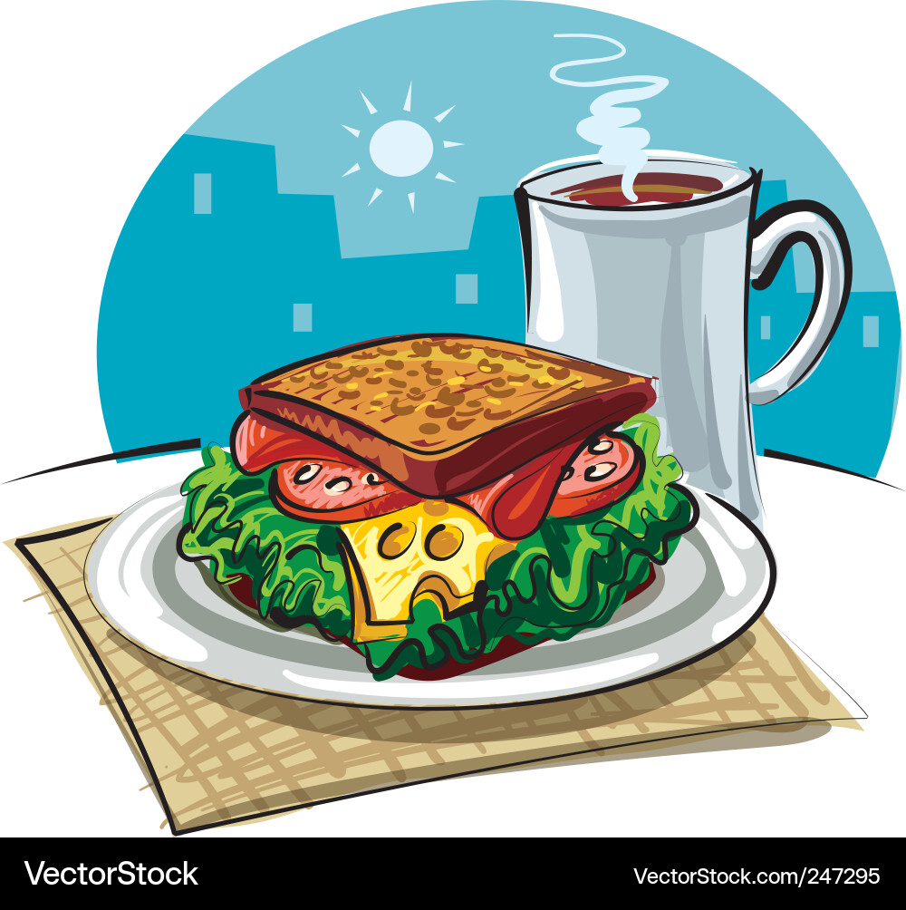 Delicious Sandwich Meal Vector Image