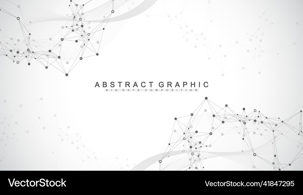 Digits abstract background with connected line Digits abstract background with connected line vector image