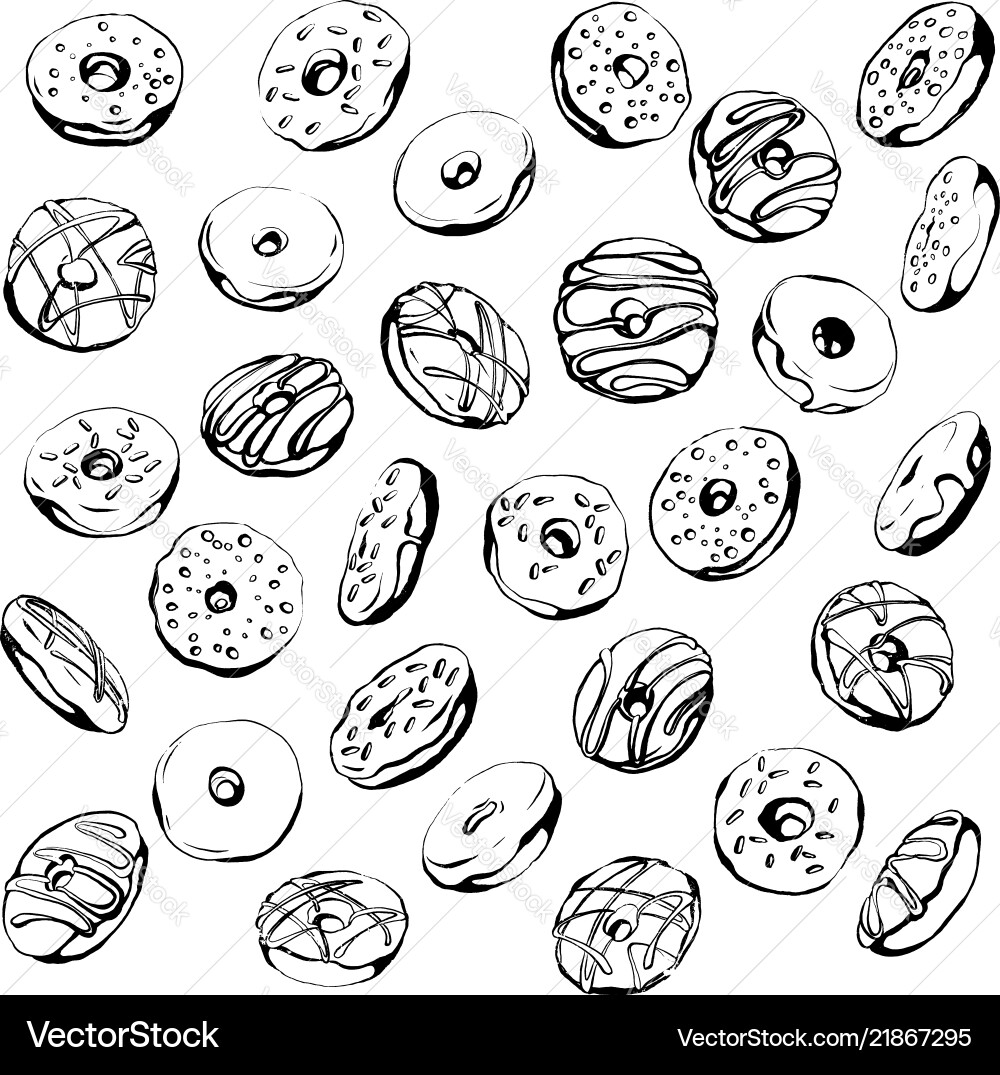 Donuts set Royalty Free Vector Image - VectorStock