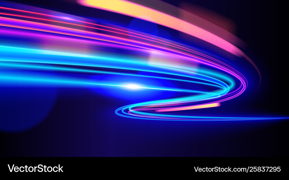 Dynamic Light Trails vector image