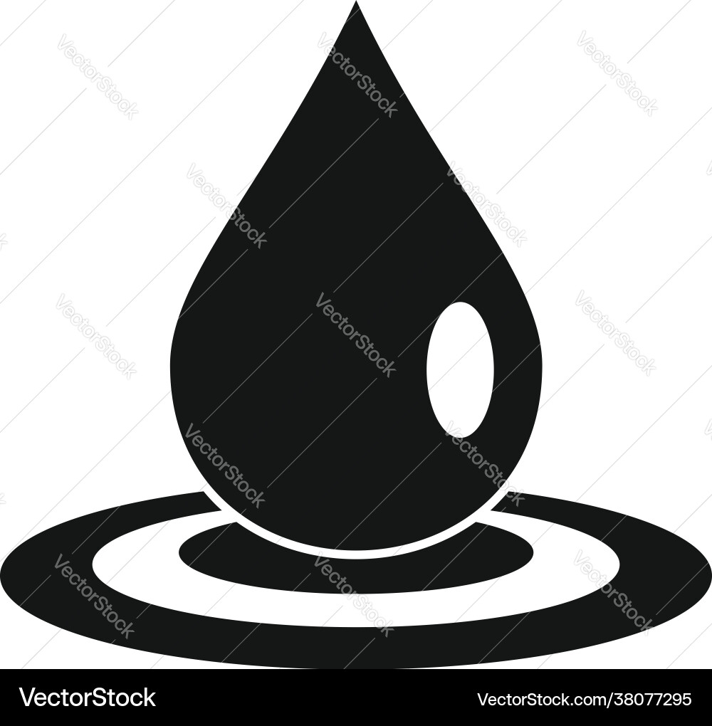 Essential oils big drop icon simple style Vector Image