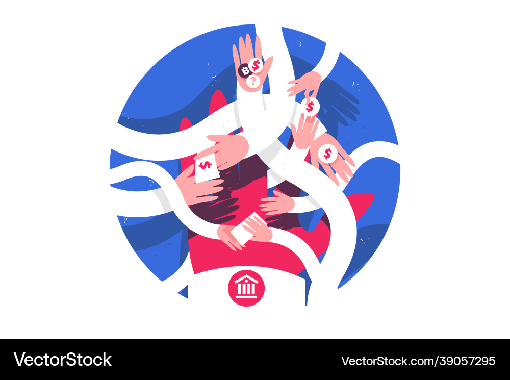 Financial money flows Financial money flows vector image