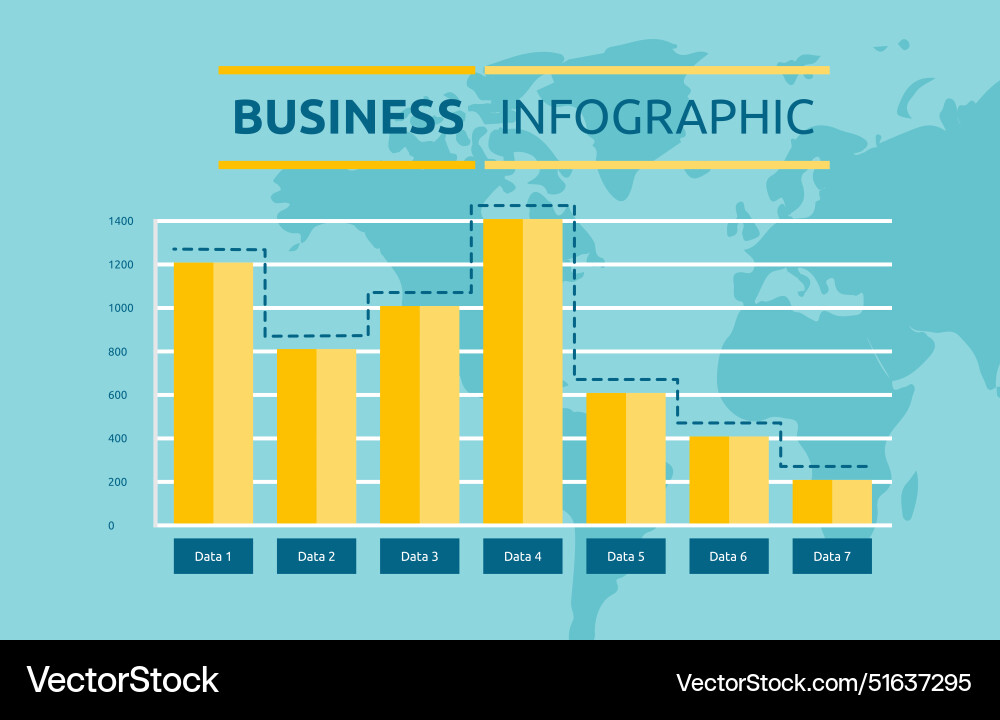 Flat design of descending down bar graph chart Flat design of descending down bar graph chart vector image