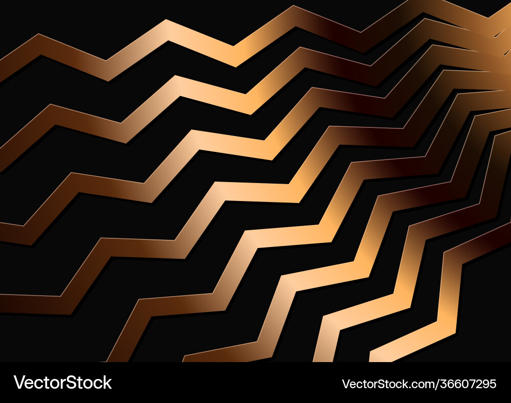 Gold Zigzag Pattern Background vector image