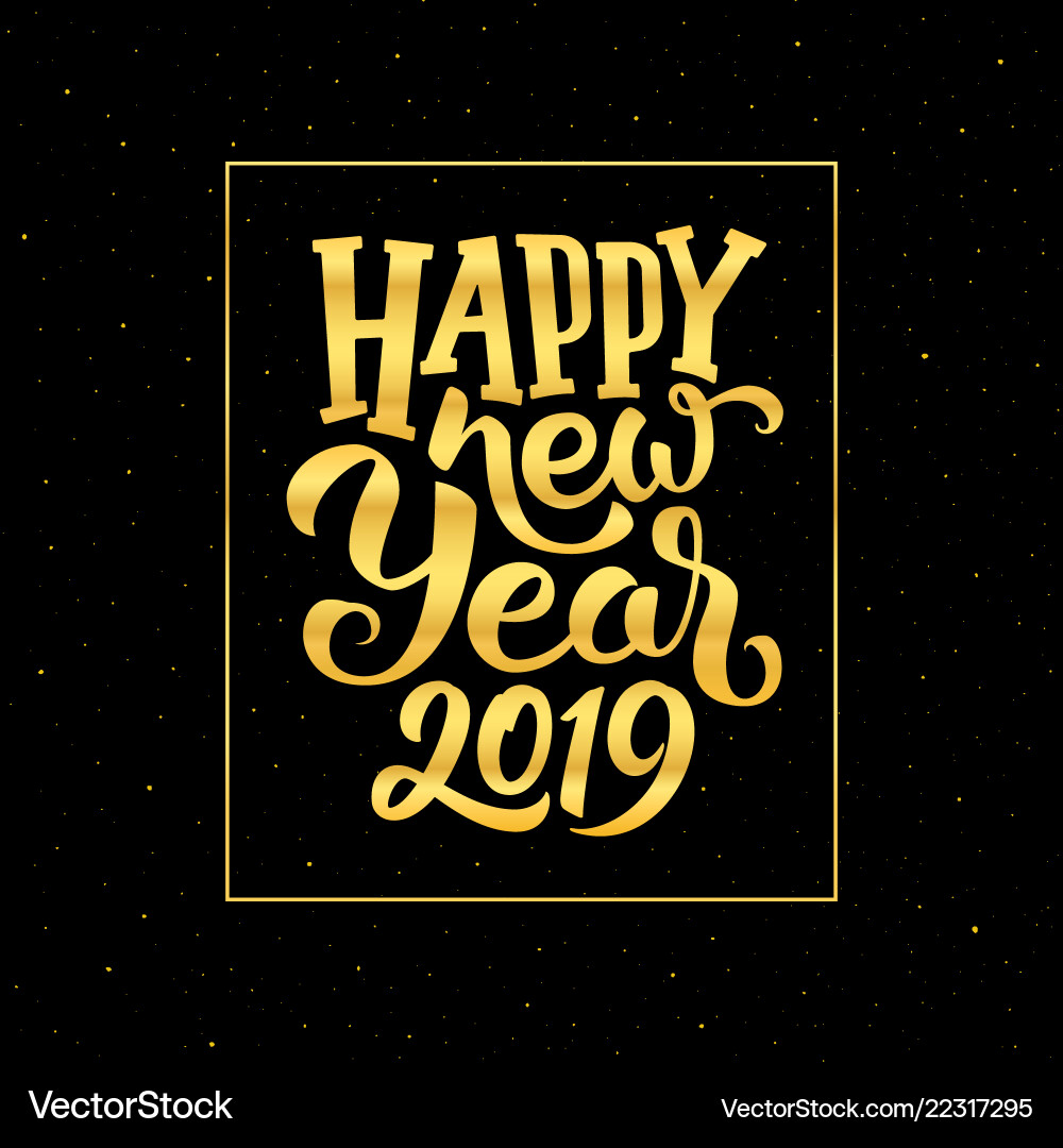 Happy new year 2019 greeting card design Happy new year 2019 greeting card design vector image