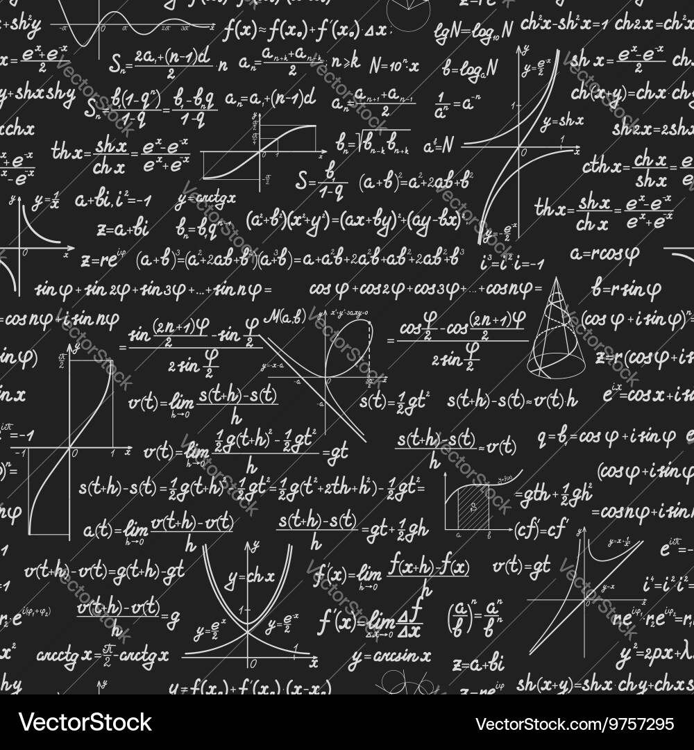 Mathematical Calculations Pattern Vector Image
