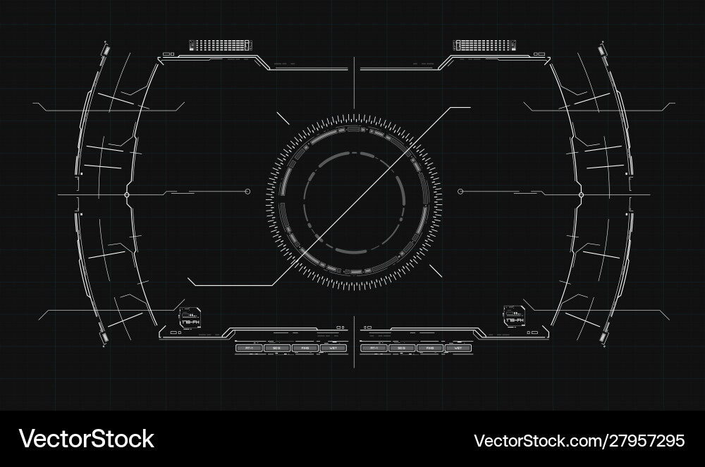 Navigation system hud interface design Navigation system hud interface design vector image