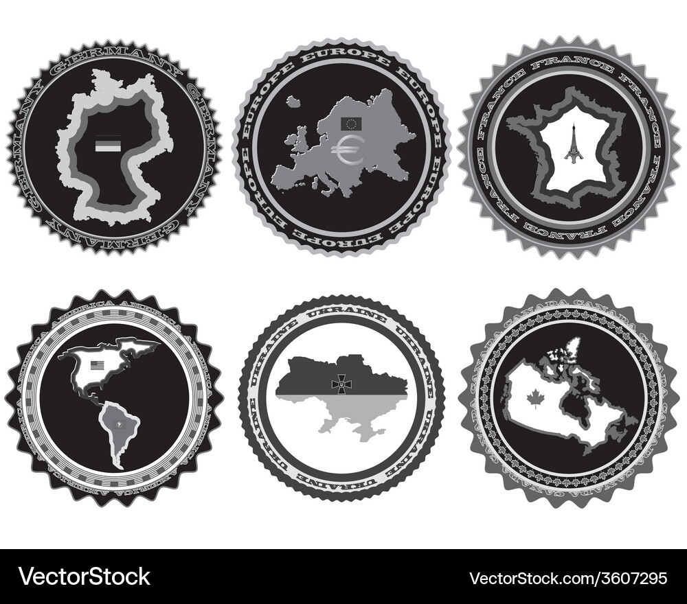 Symbols and maps Vector Image