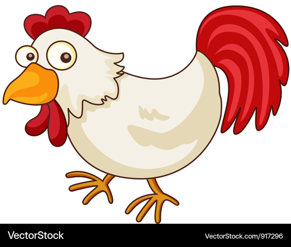 Chicken cartoon vector image