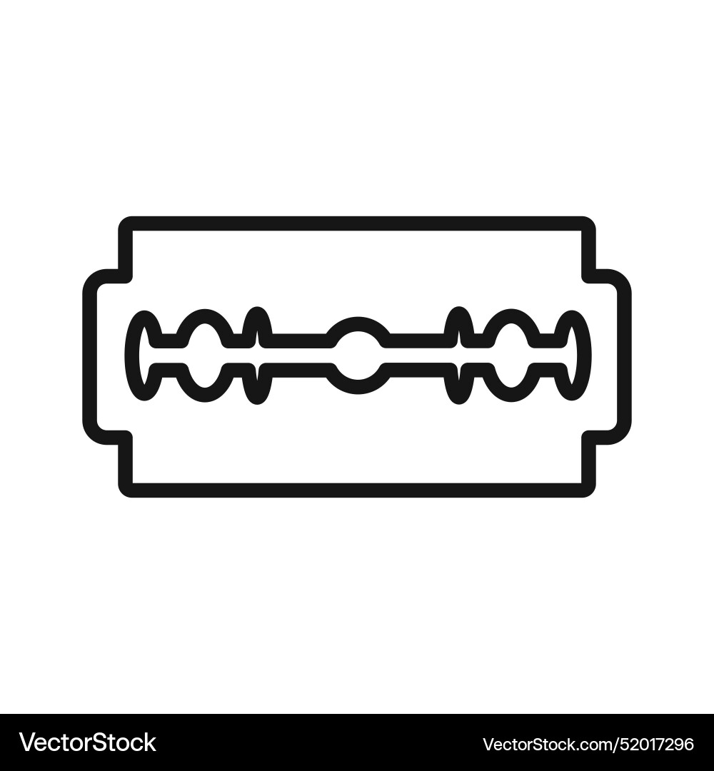 Razor blade icon black line art Royalty Free Vector Image