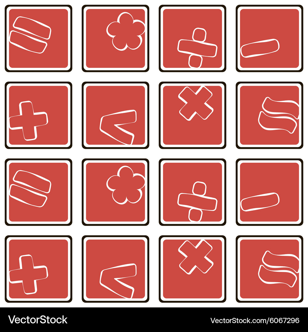 Seamless background with arithmetic symbols Vector Image