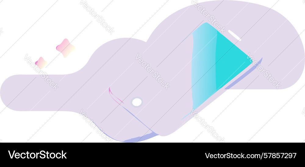 Abstract flowing wave with play button digital Vector Image