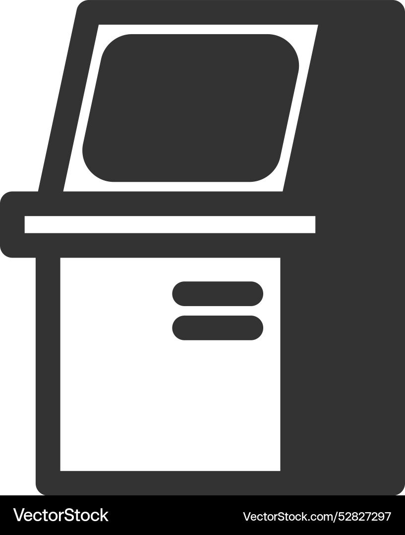 Bank payment machine icon black atm symbol Bank payment machine icon black atm symbol vector image