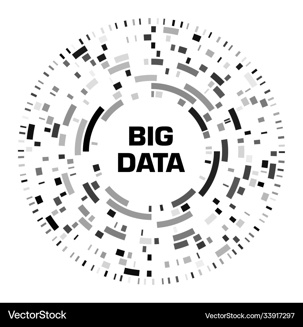 Futuristic Circular Data Visualization vector image