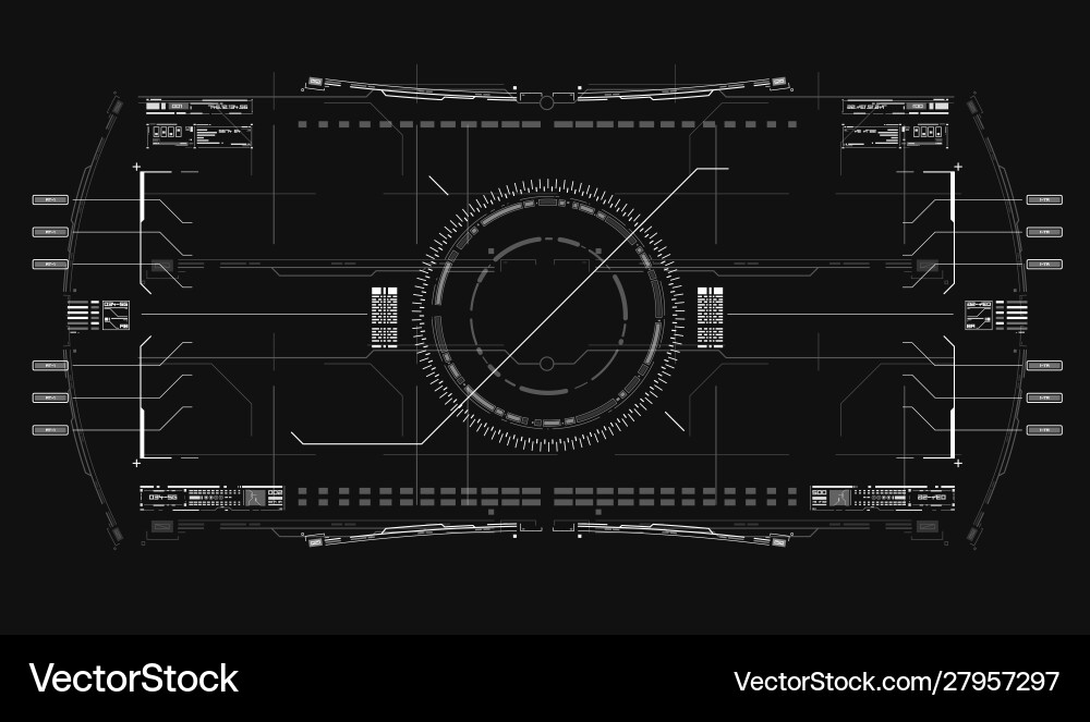 Futuristic Navigation HUD Interface Vector Image