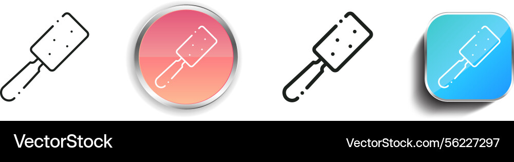 Lint roller icon thin linear regular and button Lint roller icon thin linear regular and button vector image