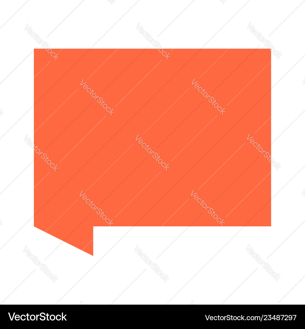 Rectangle blank speech bubble sign or empty map Rectangle blank speech bubble sign or empty map vector image