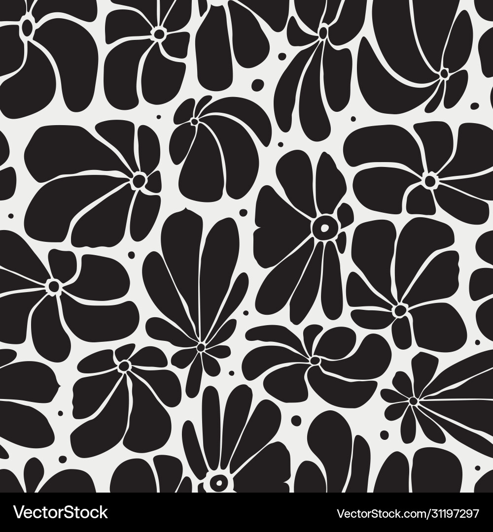 Seamless floral pattern design with stylized Seamless floral pattern design with stylized vector image
